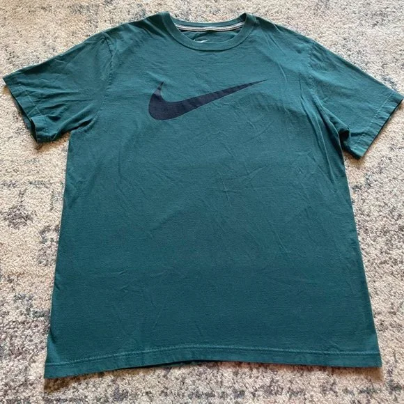Nike | Teal Blue Swoosh Tee Tshirt Regular Fit Mens XL Basic - Picture 2 of 6
